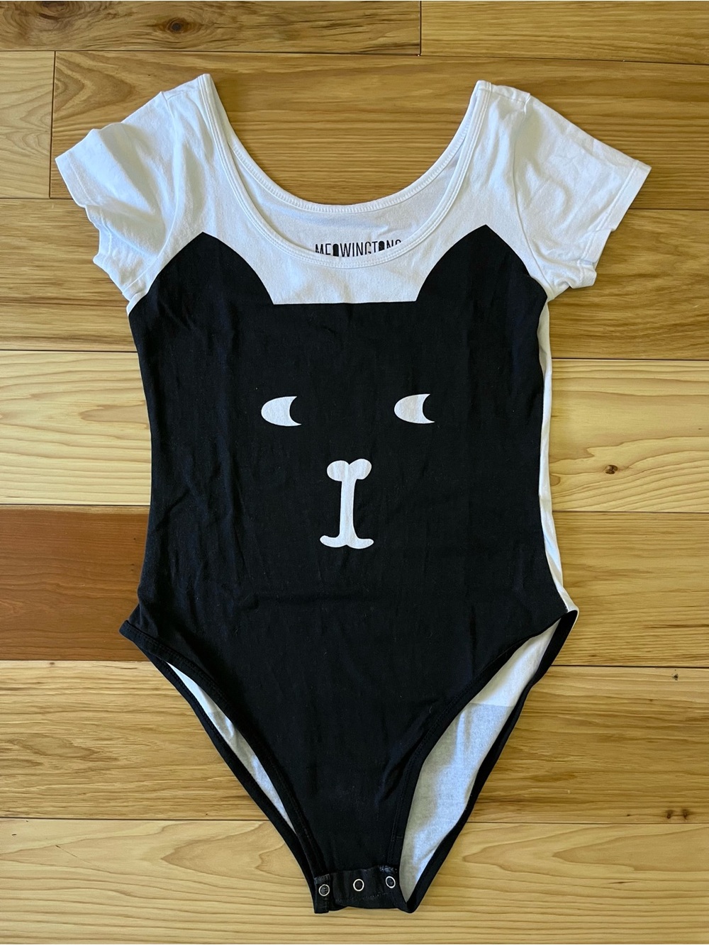 Meowingtons Cat Bodysuit S Black & White